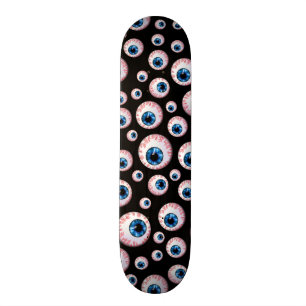 Black eyeball pattern skateboard