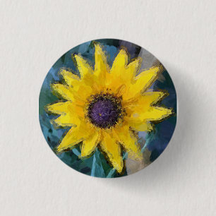 Black Eyed Susan 1 Inch Round Button