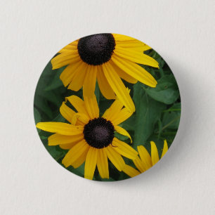 Black Eyed Susan 2 Inch Round Button