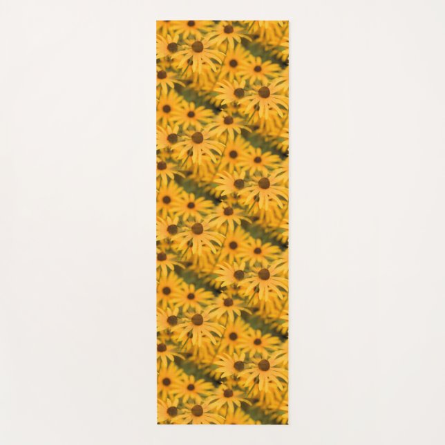 Black Eyed Susan Blooms  Yoga Mat (Front)