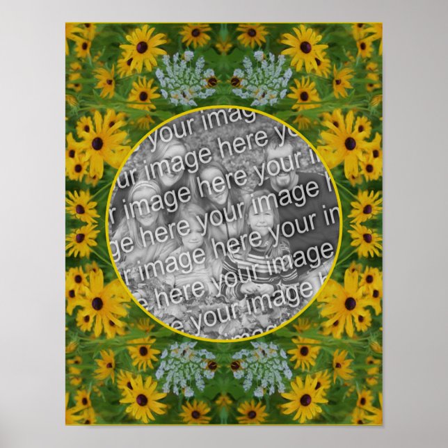 Black Eyed Susan Daisy Art Create Your Own Photo Poster (Front)
