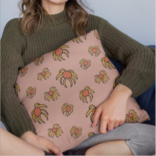 Black eyed susan daisy floral pattern throw pillow