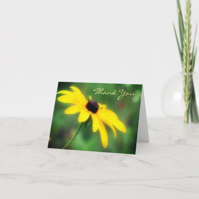 Black Eyed Susan Daisy Flower Carte de remerciemen (Devant)