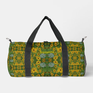Black Eyed Susan Daisy Painting Personalized Duffle Bag