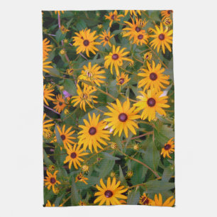 Black eyed susan dish towel
