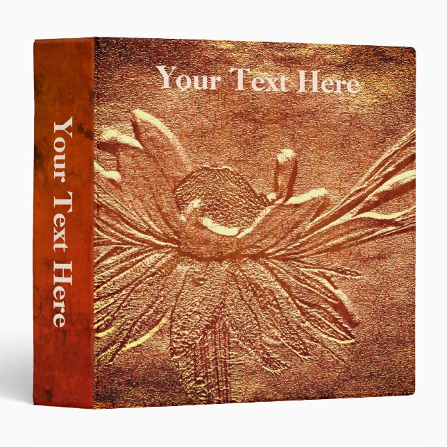 Black Eyed Susan Floral Art Personalized Binder (Front/Spine)