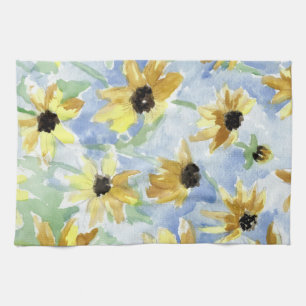 Black Eyed Susan Floral Kitchen Towel