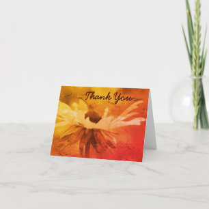 Black Eyed Susan Flower Art Carte de remerciements