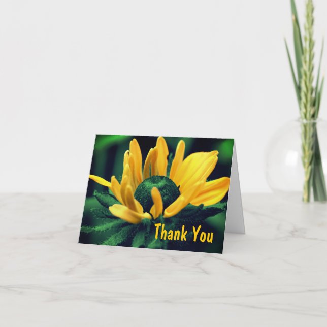 Black Eyed Susan Flower Carte de remerciements Abs (Devant)