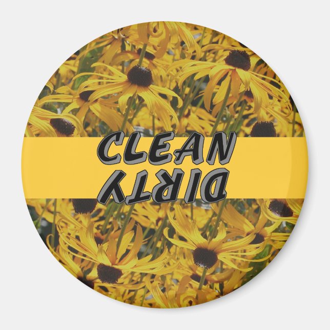Black Eyed Susan Flowers Lave-vaisselle Magnet (Devant)