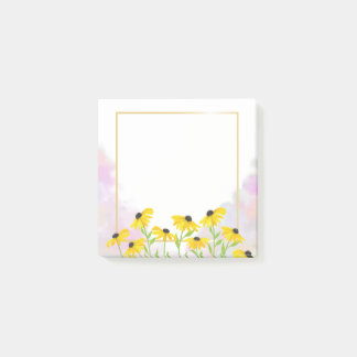 Black eyed Susan Flowers on soft pastel clouds Post-it Notes