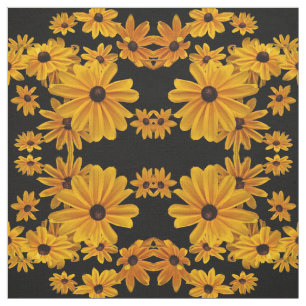 Black Eyed Susan Flowers Yellow Floral Fabric