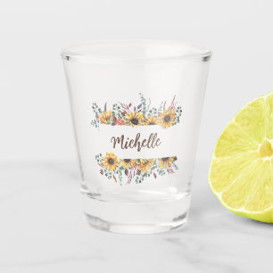 Black Eyed Susan Gardens - Personalized Shot Glass