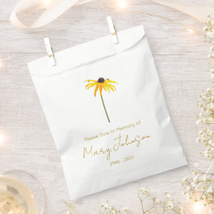 Black eyed susan Simple Seed packet Funeral Favour Bag