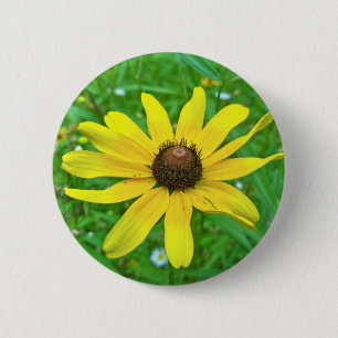 Black-Eyed Susan Wildflower Coordinating Items 2 Inch Round Button