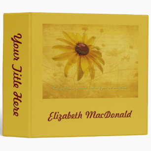 Black-Eyed Susan Wildflower & Quotation Binder