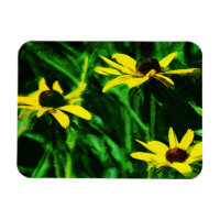 Black Eyed Susan Wildflowers Abstract