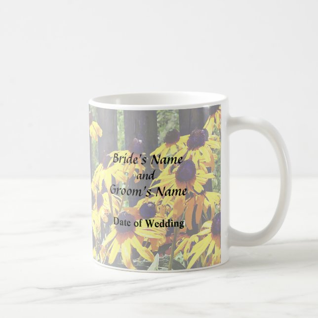 Black Eyed Susans by Fence Coffee Mug (Right)