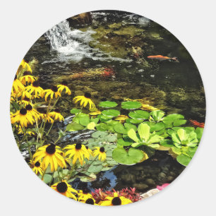 Black-Eyed Susans By Koi Pond Classic Round Sticker