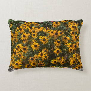 Black eyed Susan's Flowers, Floral, Photography Accent Pillow