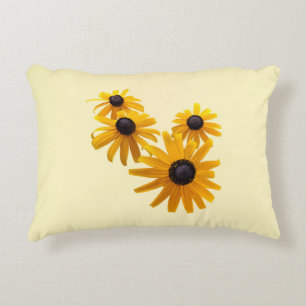 Black Eyed Susans Heart Accent Pillow
