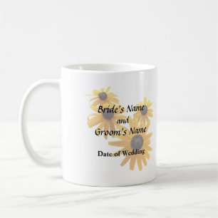 Black Eyed Susans Heart Coffee Mug