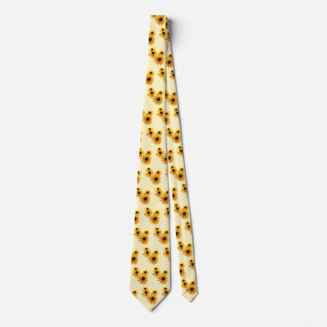 Black Eyed Susans Heart Tie (Front)