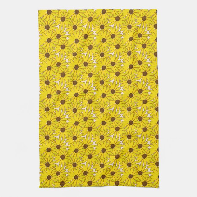 Black Eyed Susan's Kitchen Towel (Vertical)