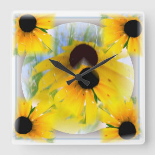 Black Eyed Susans Wall Clock
