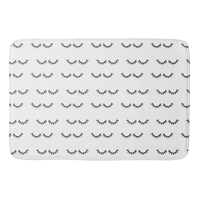 Black Eyelashes Bath Mat (Front)
