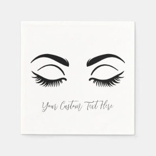 Black Eyelashes Lashes Beauty Lash Napkin