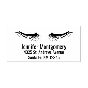 Black Eyelashes Long & Feminine Self-inking Stamp