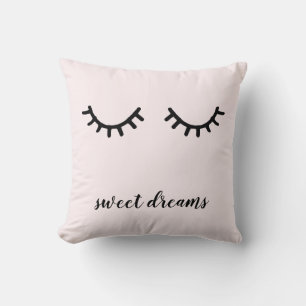 Black Eyelashes Throw Pillow