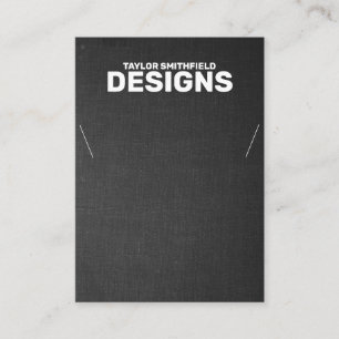 Black Fabric Necklace Display Card