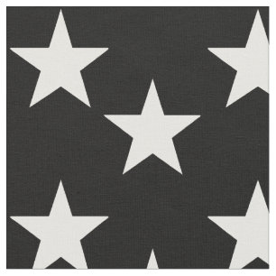Black Fabric with White Star Pattern