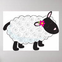 Black Faced Sheep With White Wool