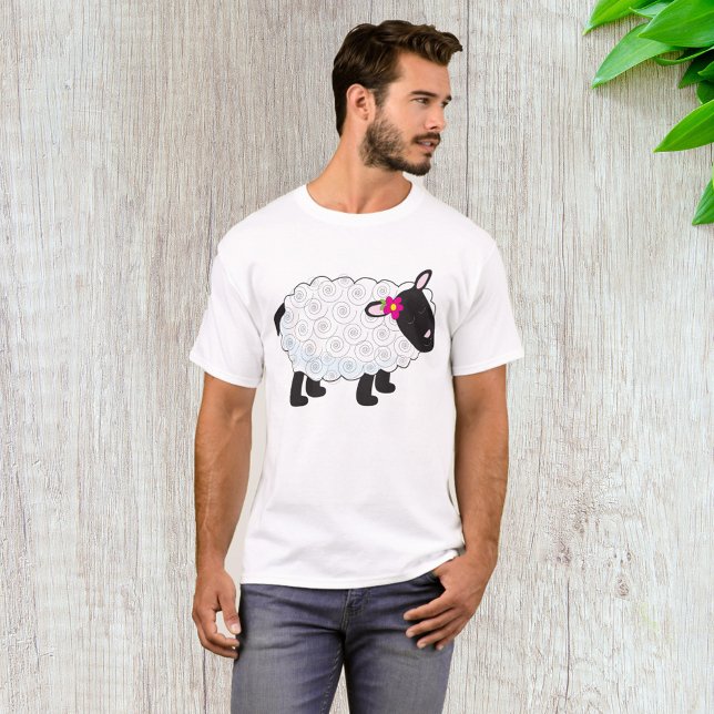 Black Faced Sheep With White Wool T-Shirt (Creator Uploaded)