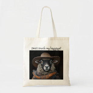 Black Faced Sheep Wool Hat & Scarf Tote Bag
