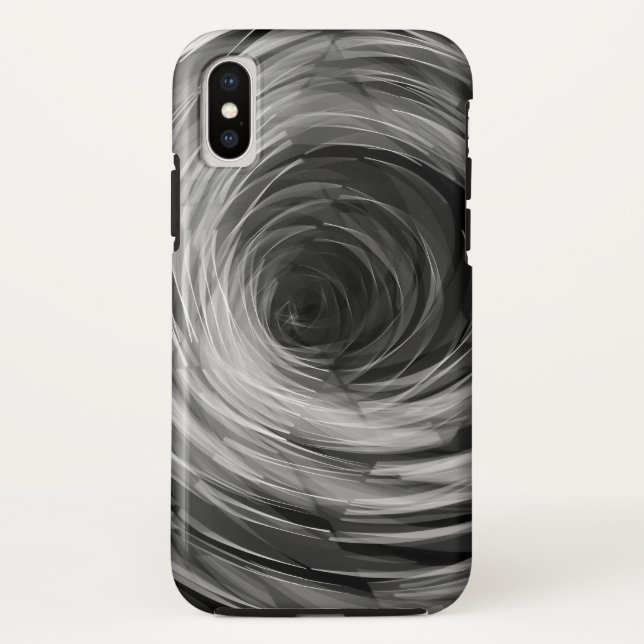 Black Faceted Swirl - Apple iPhone / iPad case (Back)