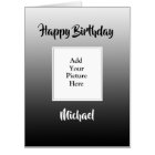 Black Faded Happy Birthday Ajouter Votre Photo Jum