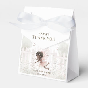 Black Fairy Baby Shower Thank You Favor Box