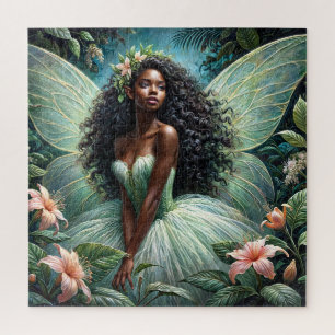 Black Fairy In Enchanted Garden Puzzle