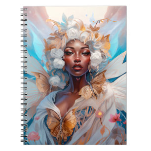 Black Fairy Queen Fantasy Art Notebook