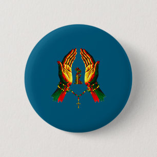 Black Faith Prayer African Heritage Christian Blac 2 Inch Round Button