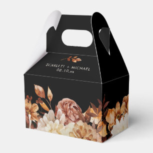 Black Fall Wedding Favor Box