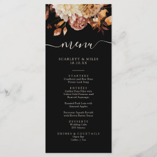 Black Fall Wedding Menu
