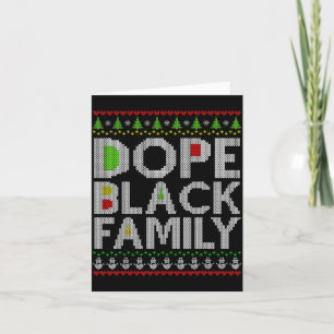 Black Family 2025 Afro Christmas Tree Santa Pj Mat Card