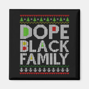 Black Family 2025 Afro Christmas Tree Santa Pj Mat Magnet