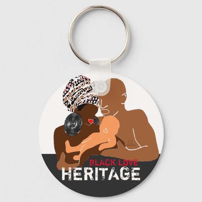 Black Family Brown Love Black Love Keychain (Front)