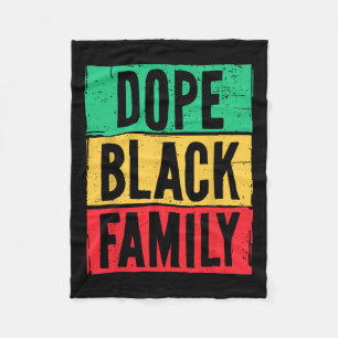 Black Family Juneteenth History Month Matching Fleece Blanket